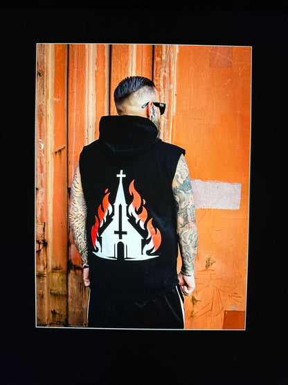 Hoodies sans manche- burning church