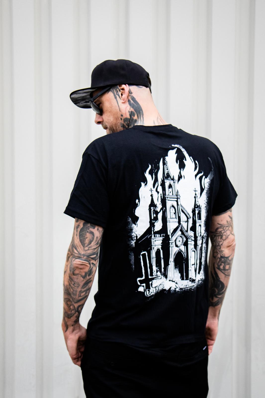T-shirt Burning church