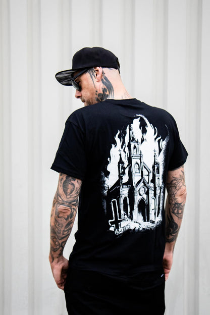 T-shirt Burning church